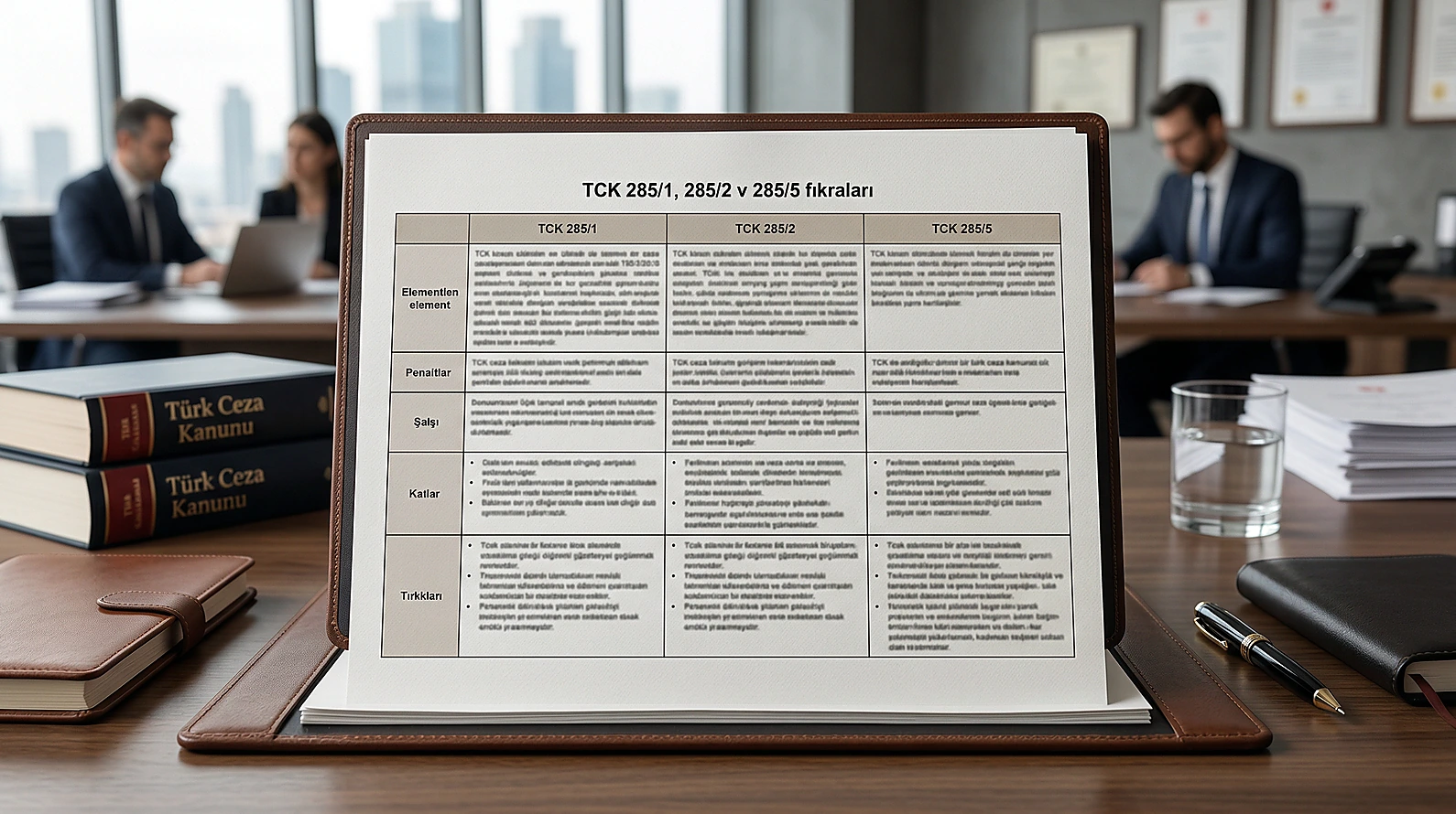 TCK 285 fıkraları arasındaki farkları gösteren karşılaştırmalı tablo.
