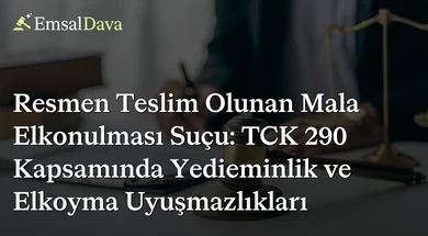 Resmen Teslim Olunan Mala Elkonulması Suçu: TCK 290 Kapsamında Yedieminlik ve Elkoyma Uyuşmazlıkları