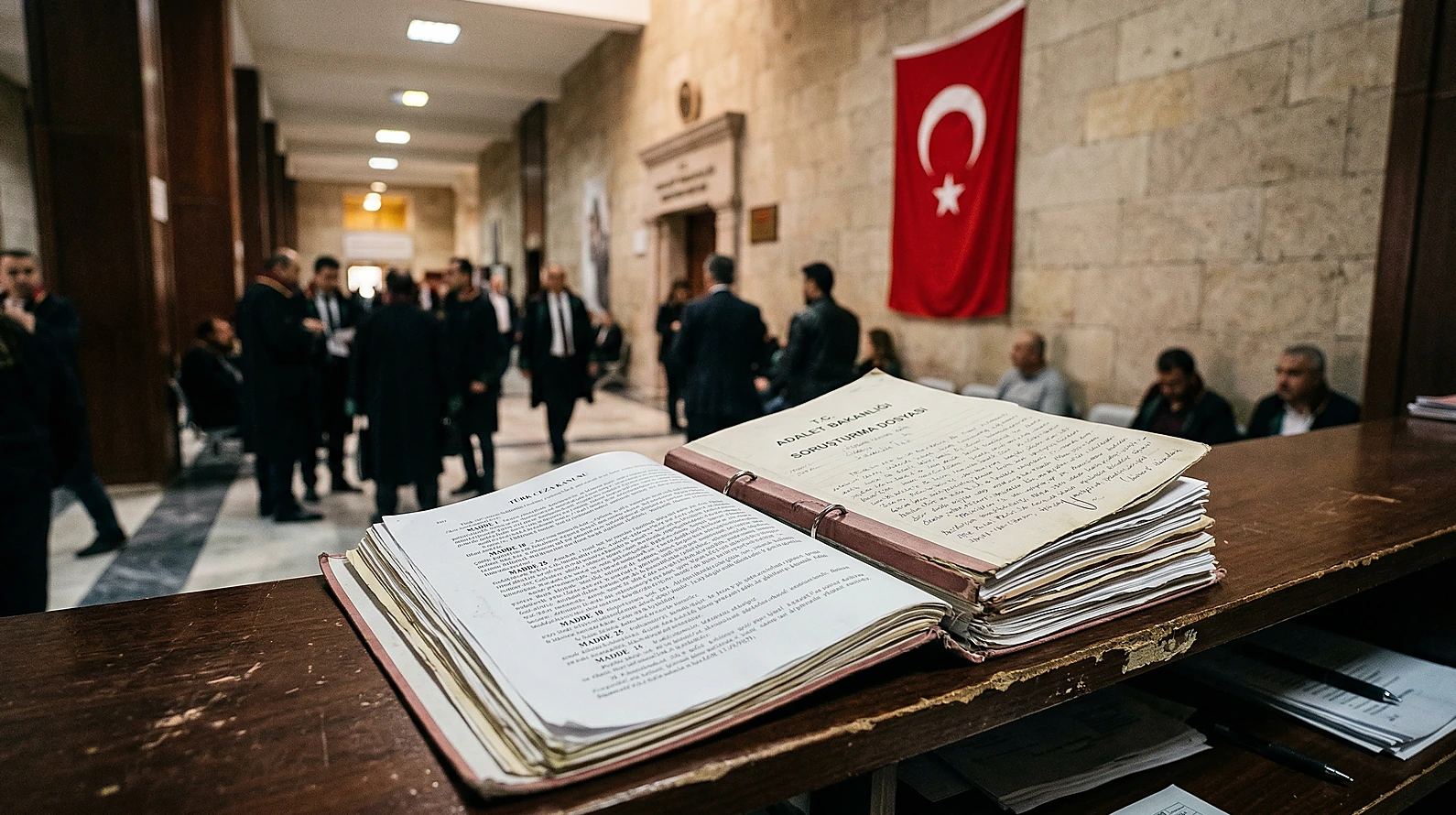 TCK 300 maddesi ve Türk Bayrağı temalı hukuki doküman görseli