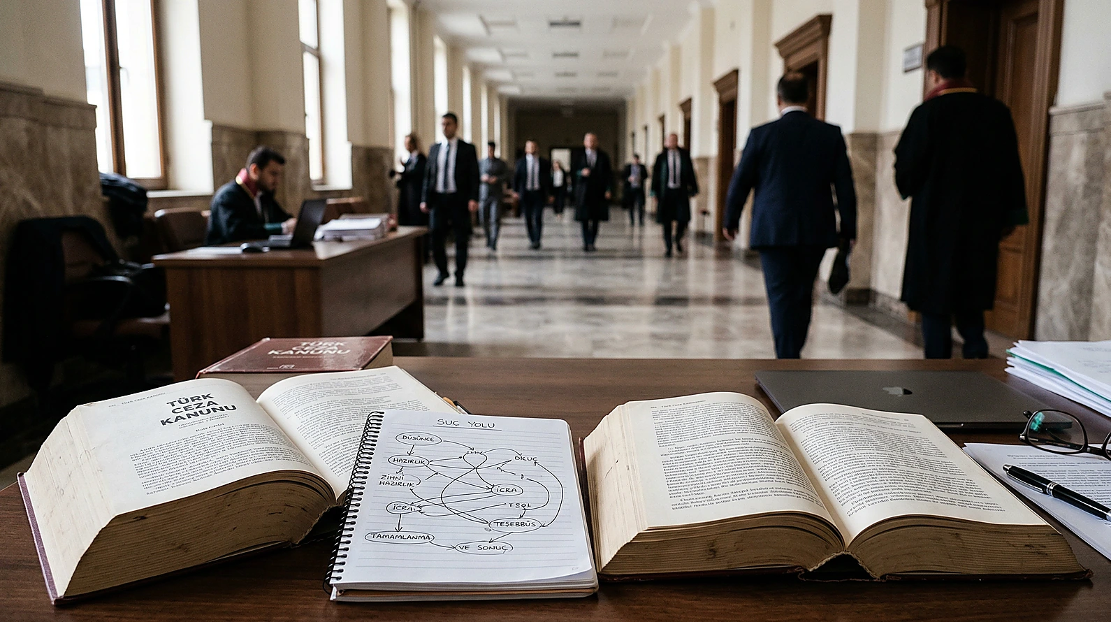 Teşebbüs ve icra hareketlerinin hukuki unsurlarını simgeleyen editoryal görsel.