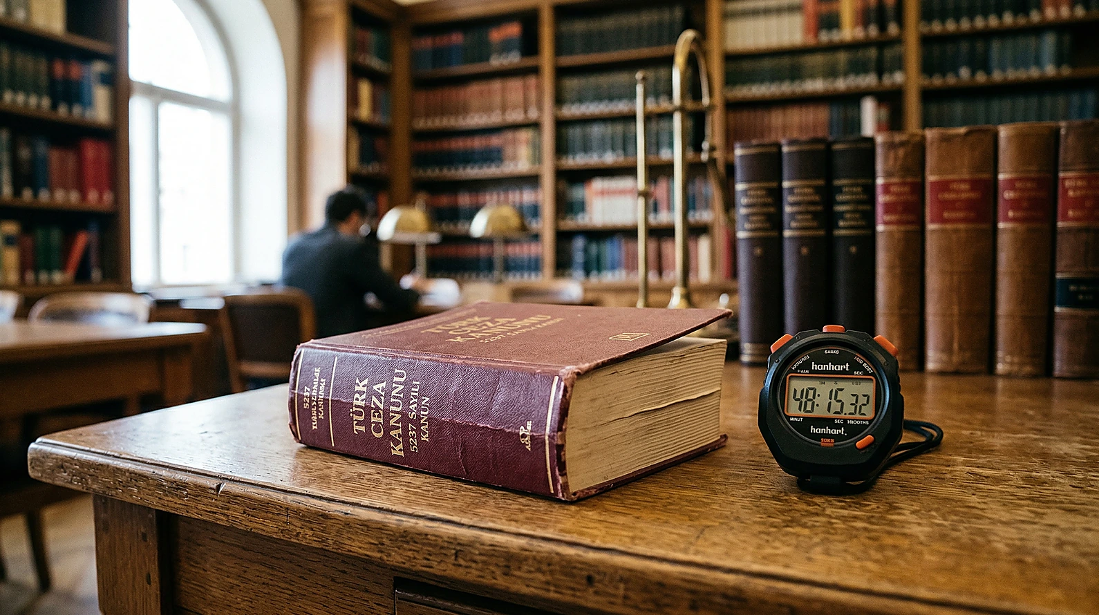 TCK kitabı ve zaman simgesi ile erteleme sürelerini temsil eden görsel.