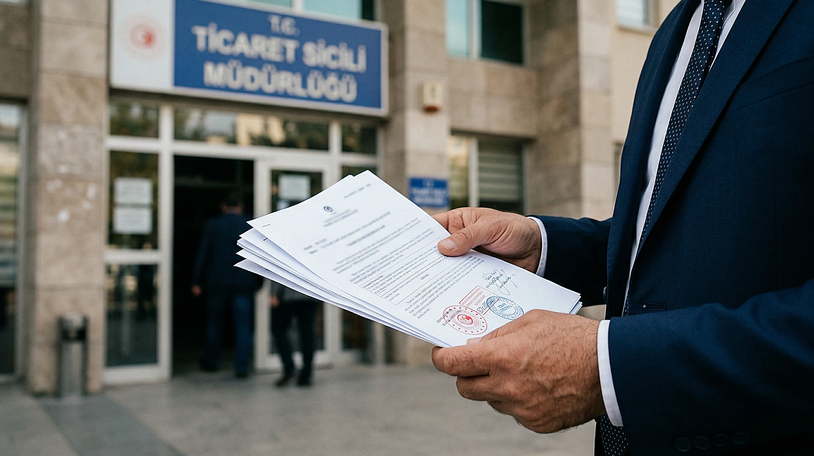 Ticaret sicili tescil süreci ve resmi evrak teslimi.
