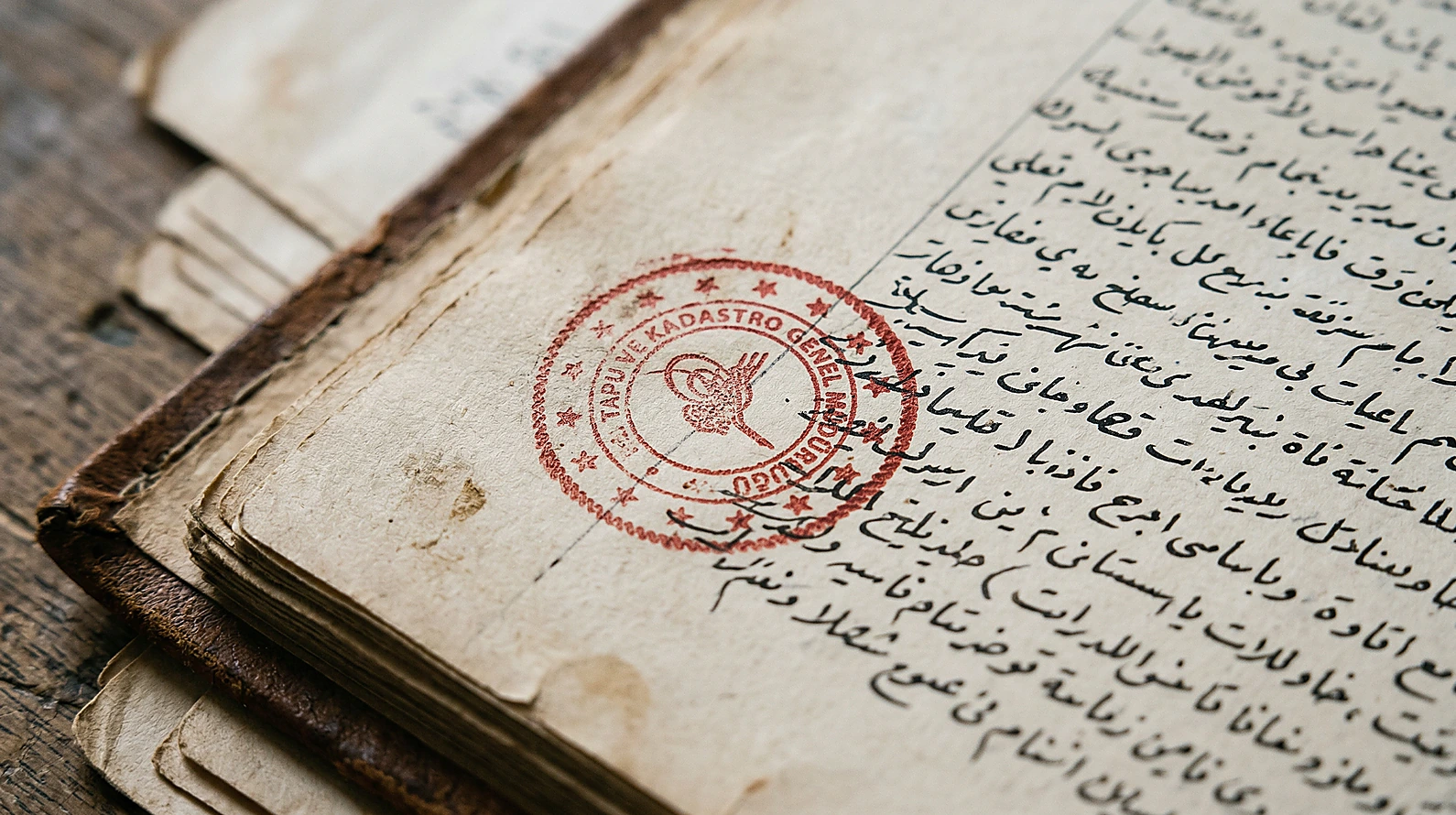Resmi tapu kütüğü kayıtları ve tescil işlemi.