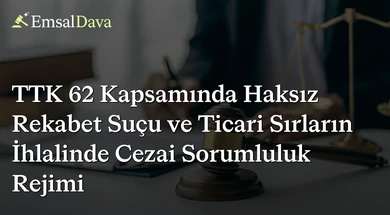 TTK 62 Kapsamında Haksız Rekabet Suçu ve Ticari Sırların İhlalinde Cezai Sorumluluk Rejimi