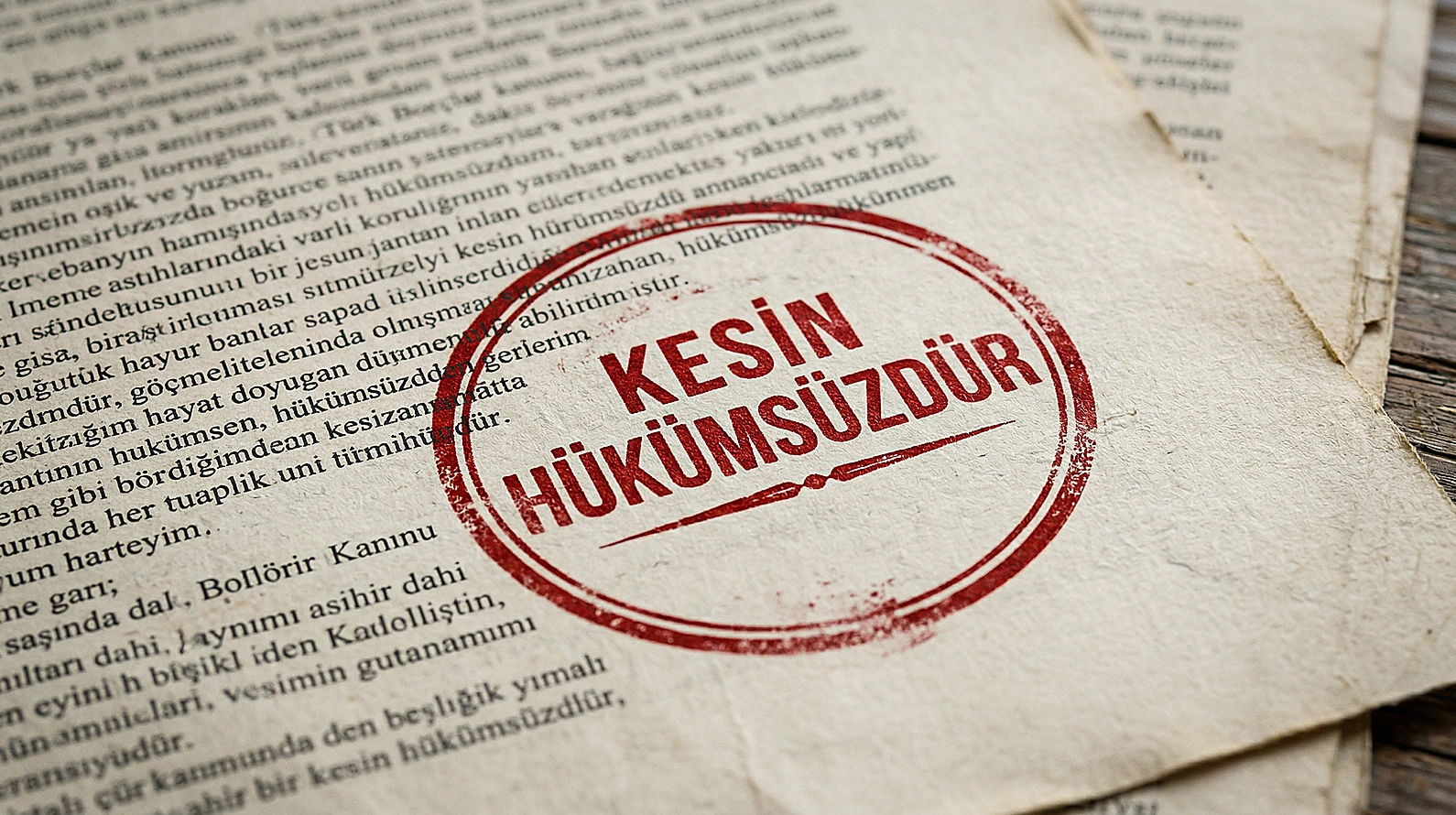 Sorumsuzluk anlaşmalarının geçersizliğini temsil eden mühürlü hukuk dökümanı.