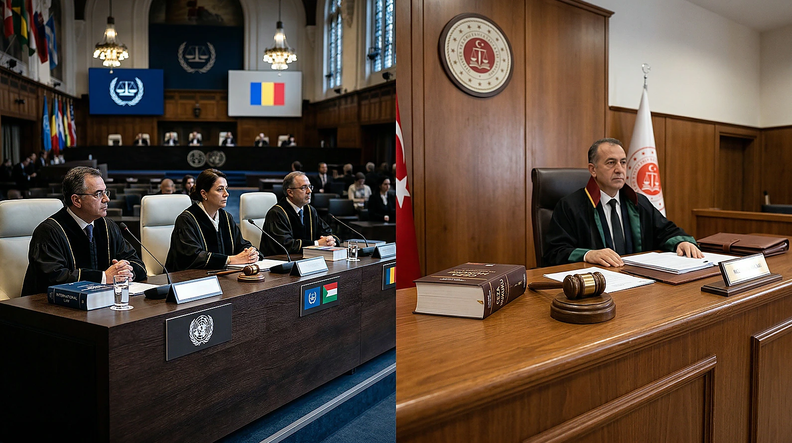 Uluslararası ve ulusal yargı yetkisinin karşılaştırmalı görsel temsili.