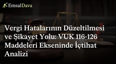Vergi Hatalarının Düzeltilmesi ve Şikayet Yolu: VUK 116-126 Maddeleri Ekseninde İçtihat Analizi