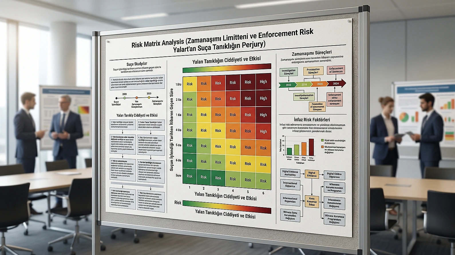 Yalan tanıklık suçunda zamanaşımı ve infaz risk analizi tablosu.